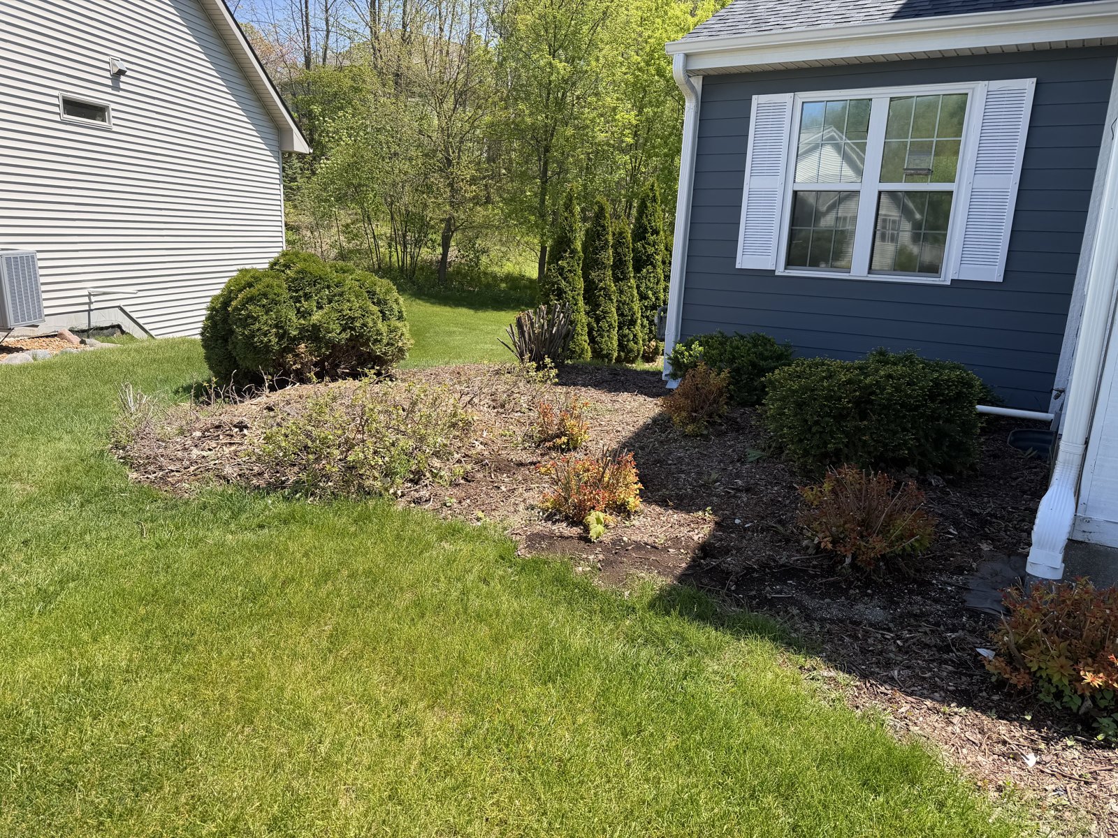 Pressure washing before